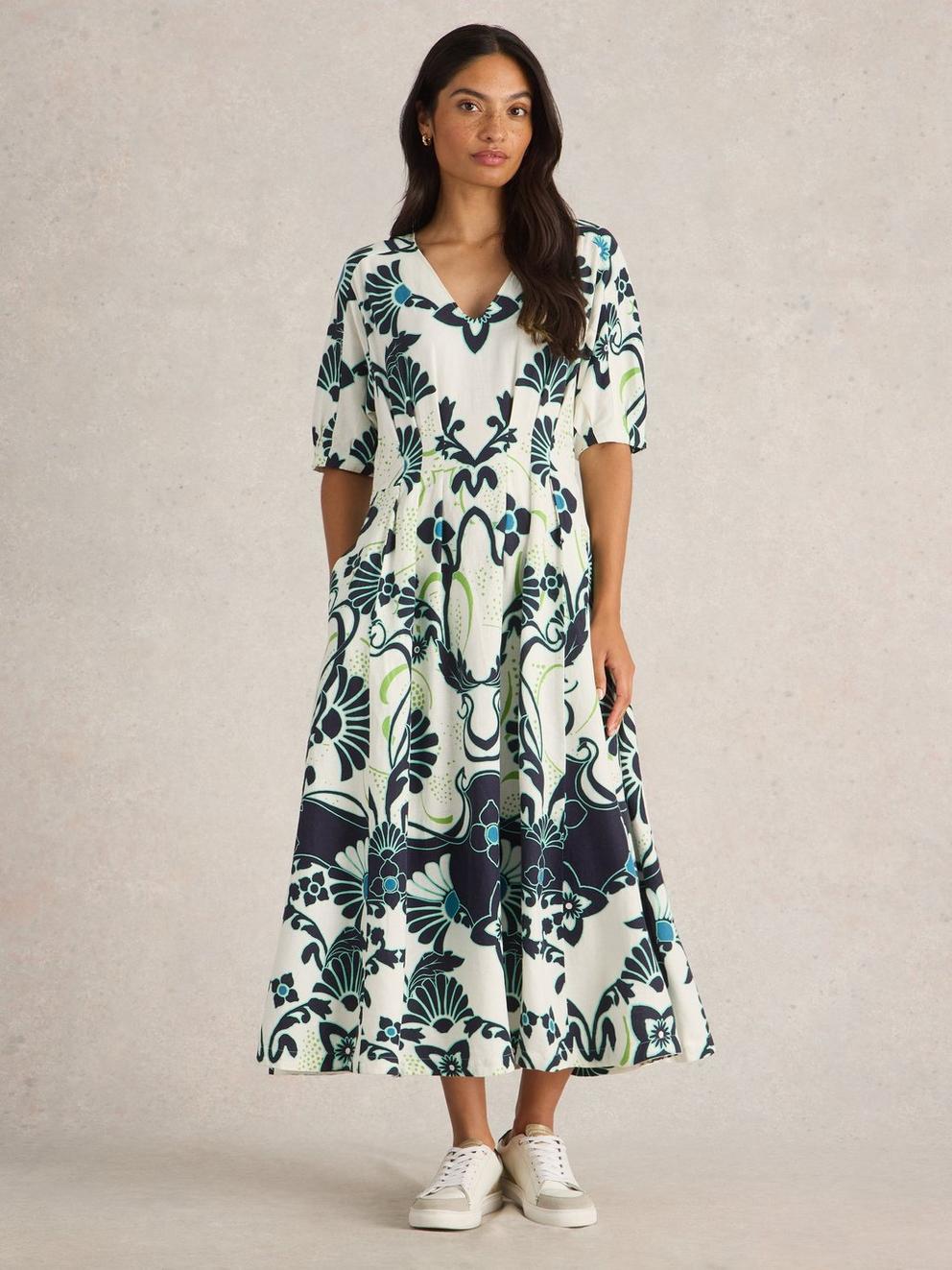 Kate Linen Blend Midi Dress