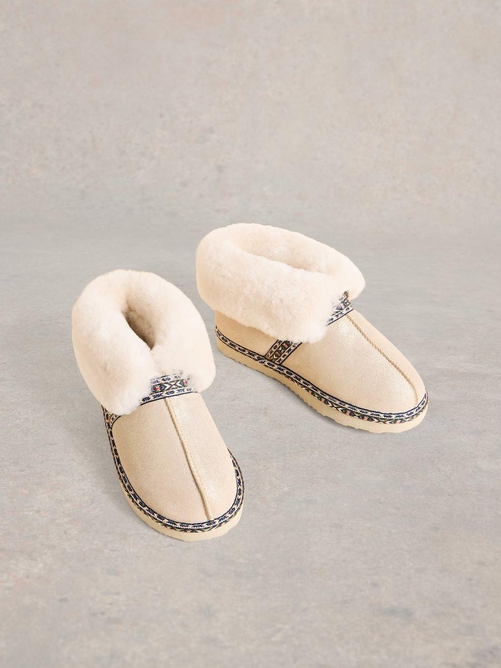 Suede Shearling Slipper Boot