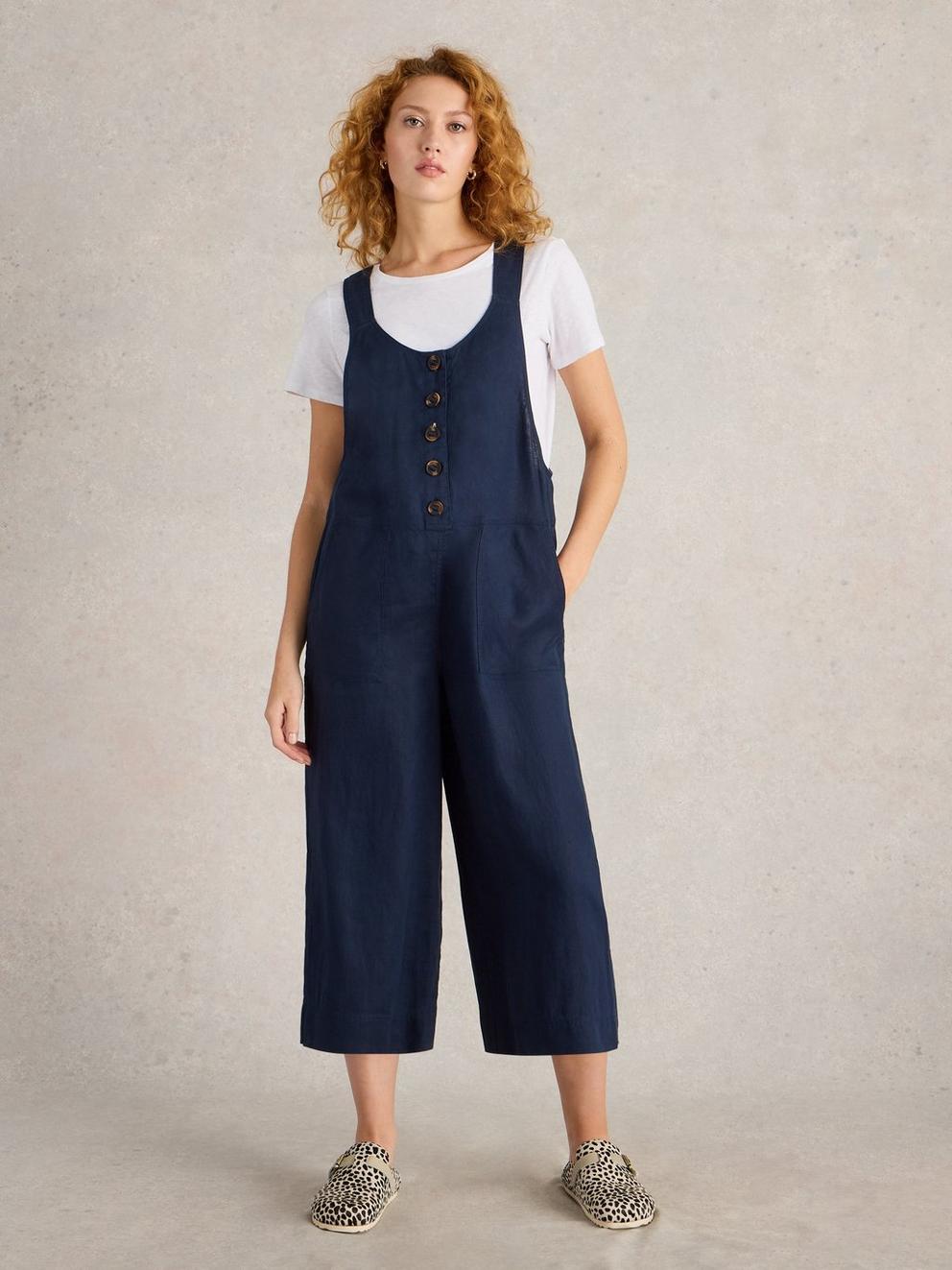 Viola Linen Dungaree