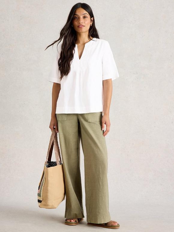 Ash Linen Blend Top