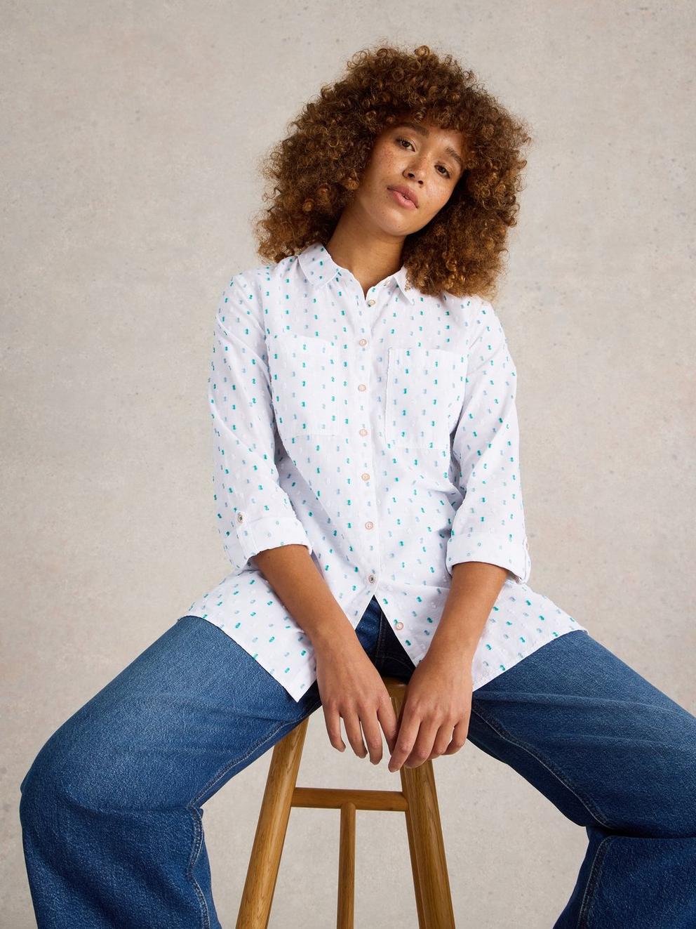 Sophie Longline Cotton Shirt
