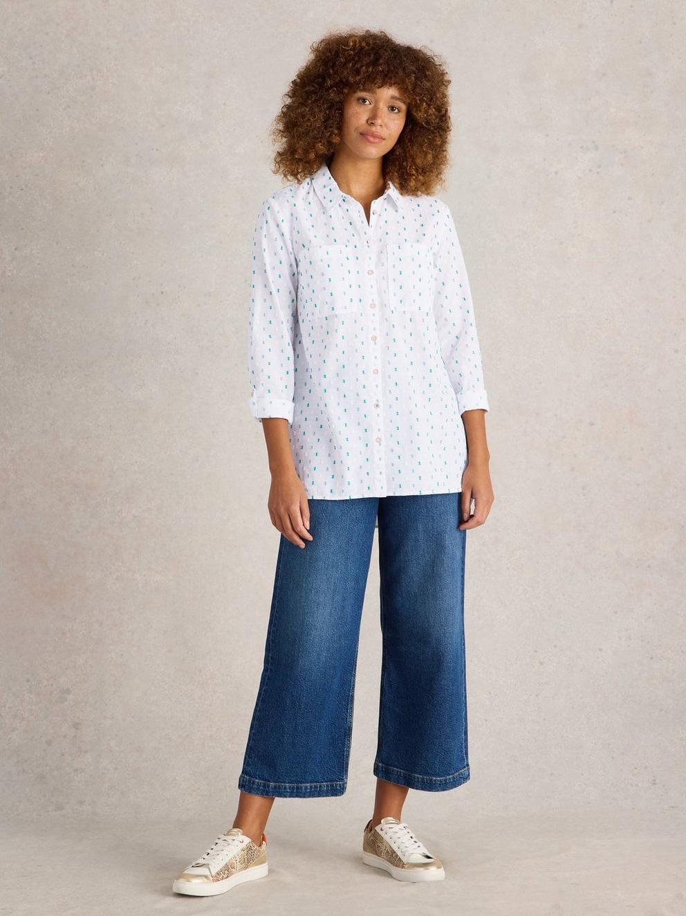 Sophie Longline Cotton Shirt