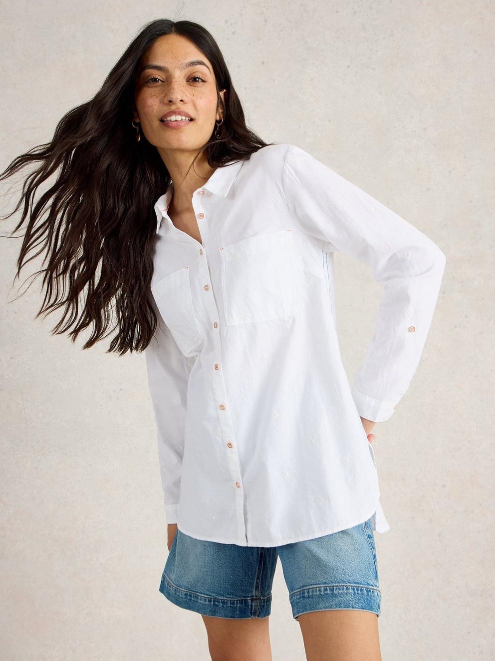 Sophie Longline Cotton Shirt