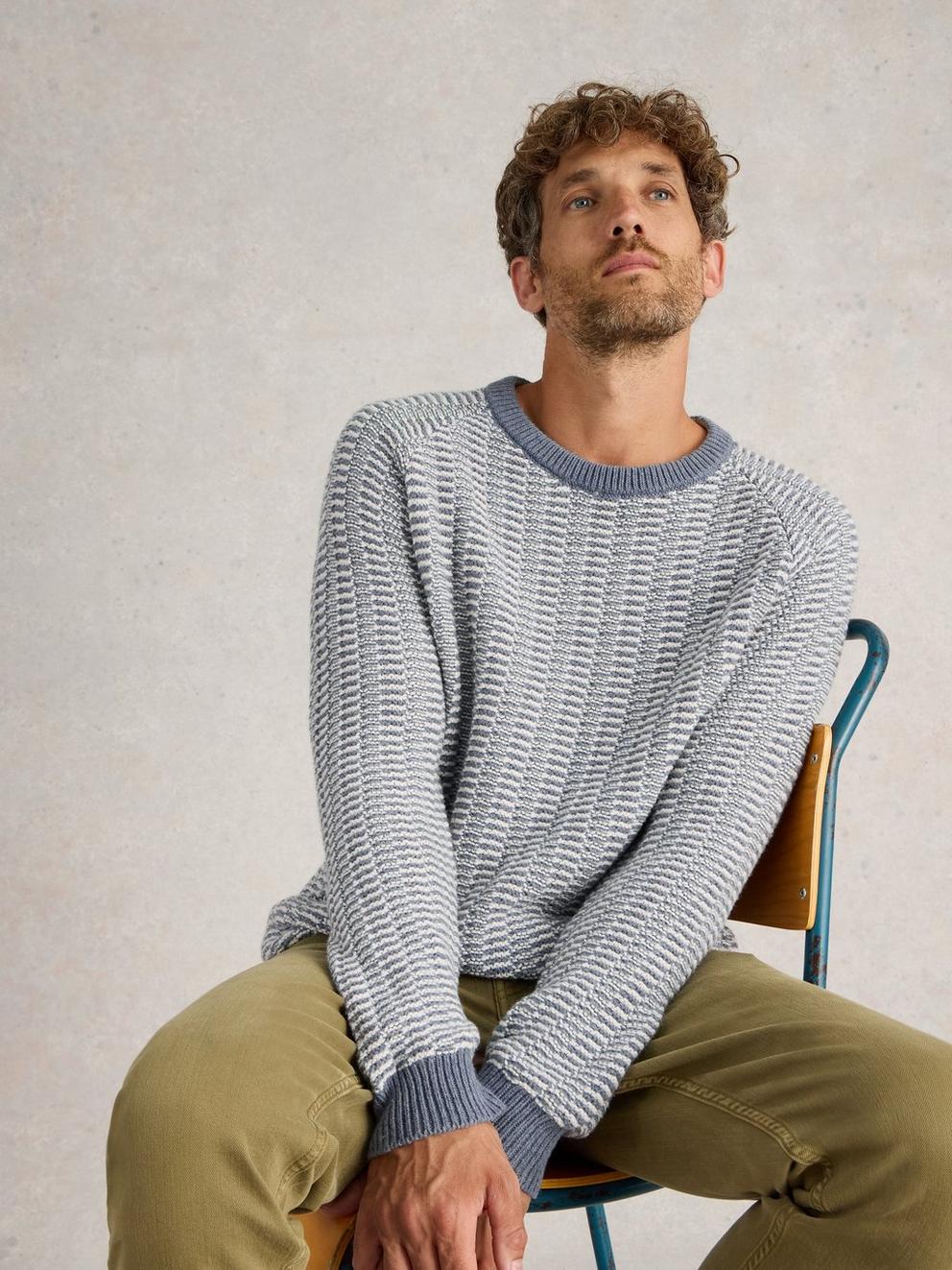 Textured Crew Neck Jumper