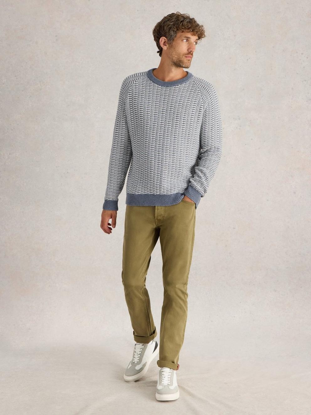 Textured Crew Neck Jumper