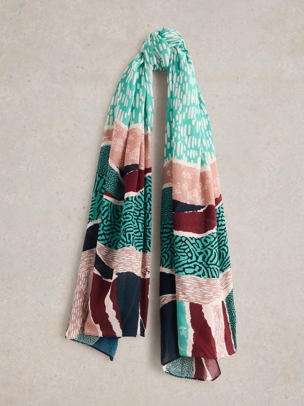 Abstract Patchwork Scarf