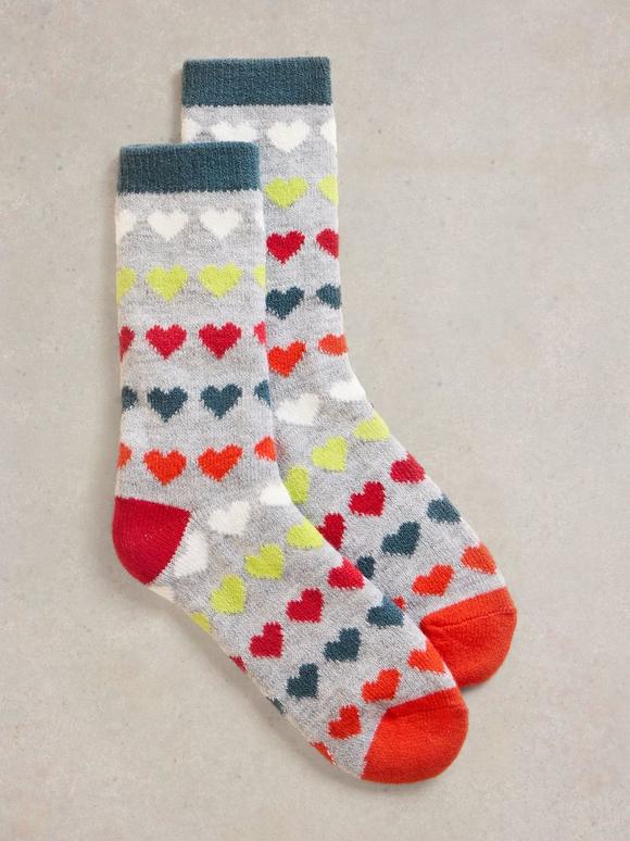 Multi Heart Cabin Sock