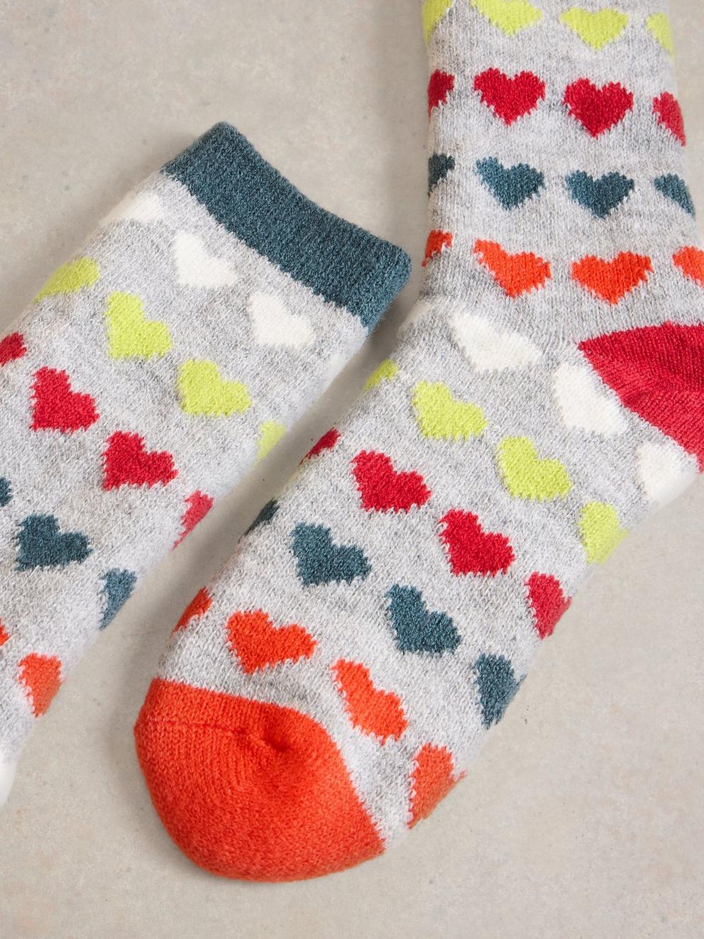 Multi Heart Cabin Sock