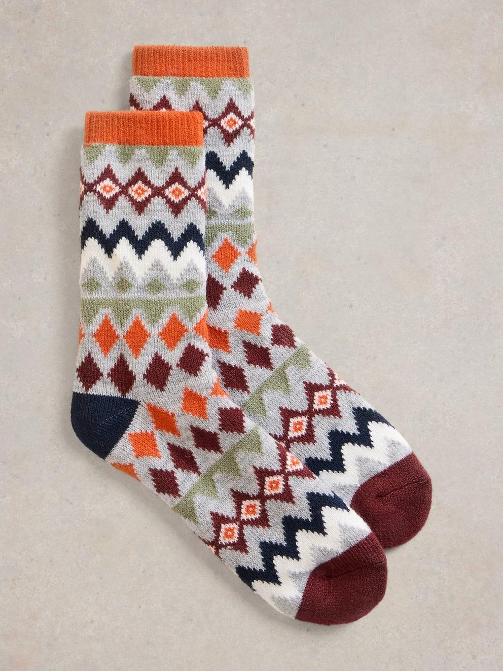 Fairisle Pop Cabin Sock