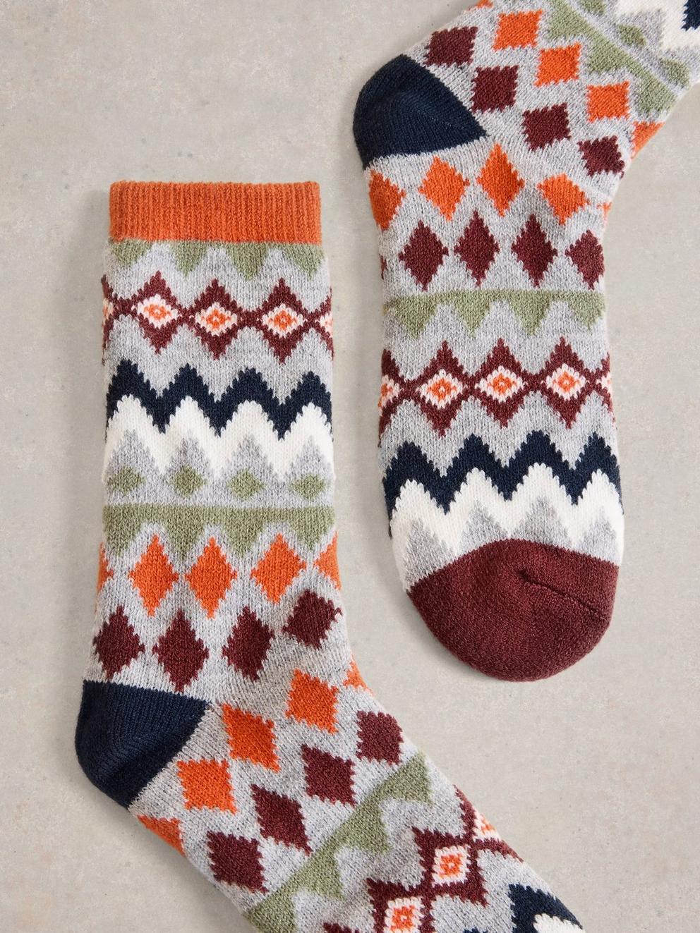 Fairisle Pop Cabin Sock