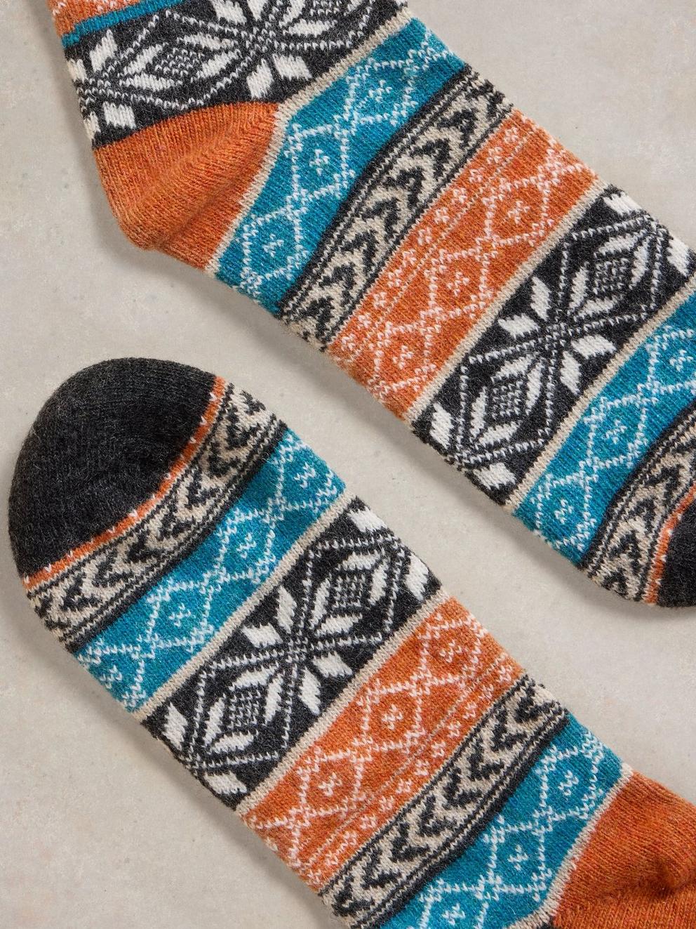 Fairisle Wool Mix Socks