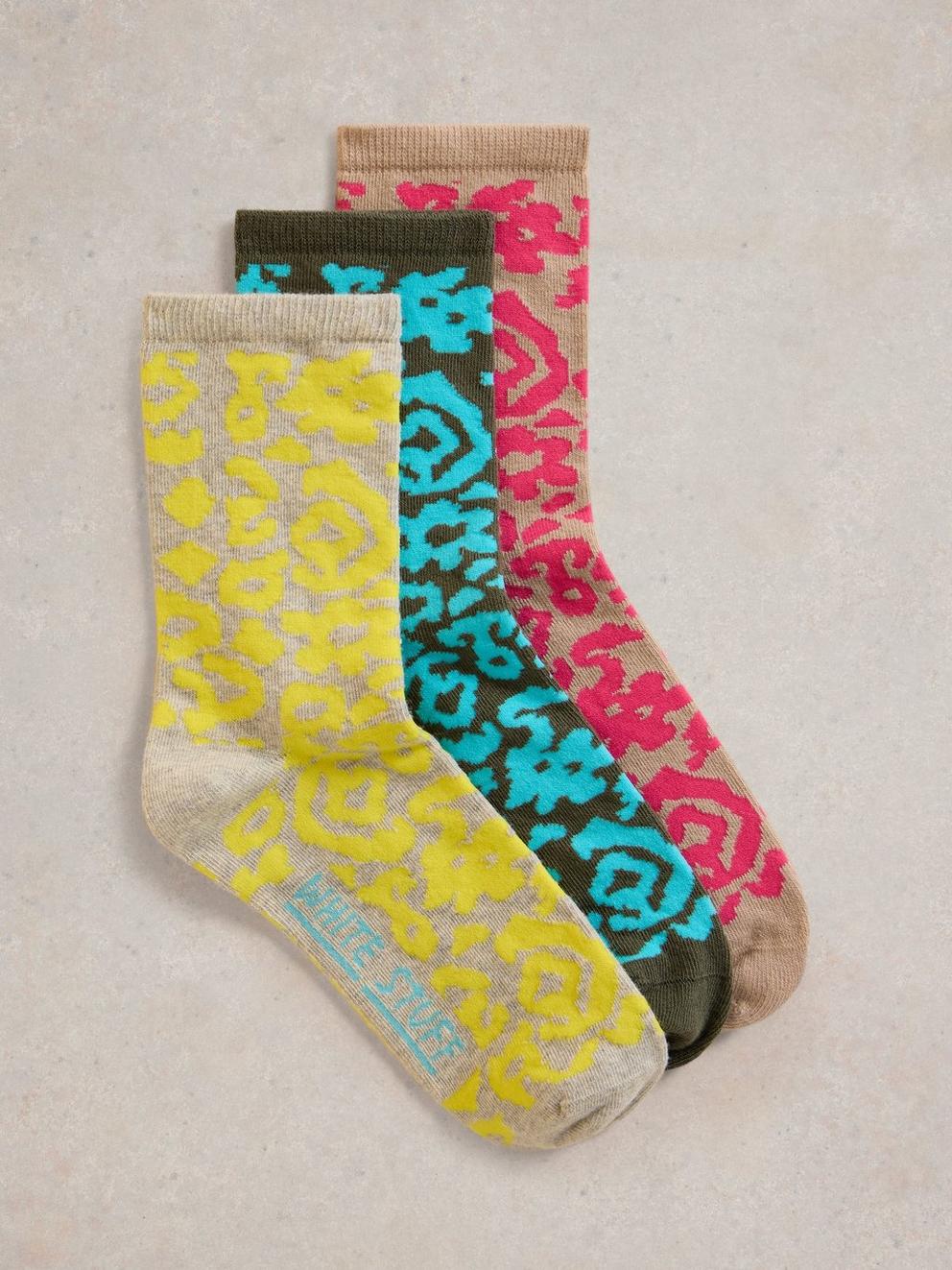 3PK Animal Ankle Socks