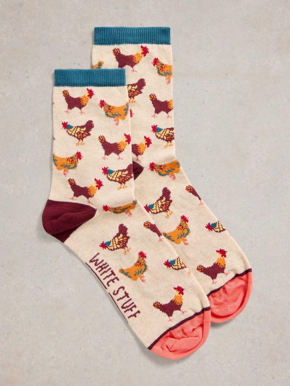 Clucky Hens Ankle Sock