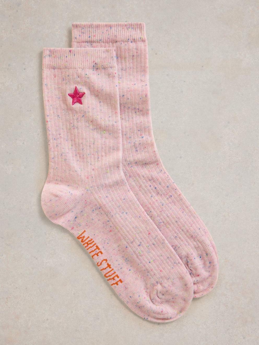 Embroidered Nep Ankle Sock