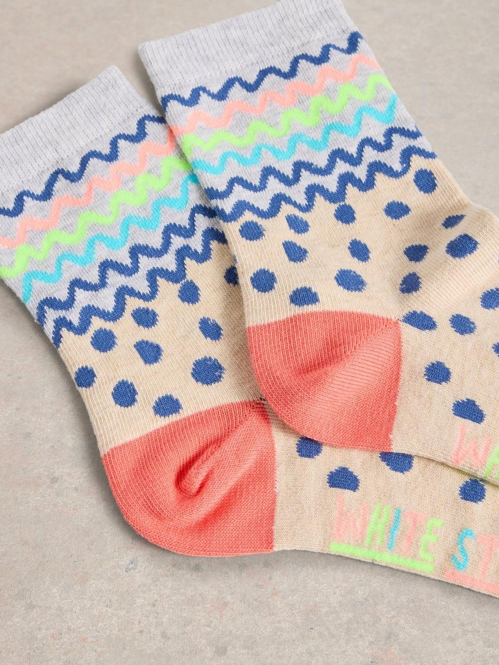 Squiggle Spotty Ankle Sock