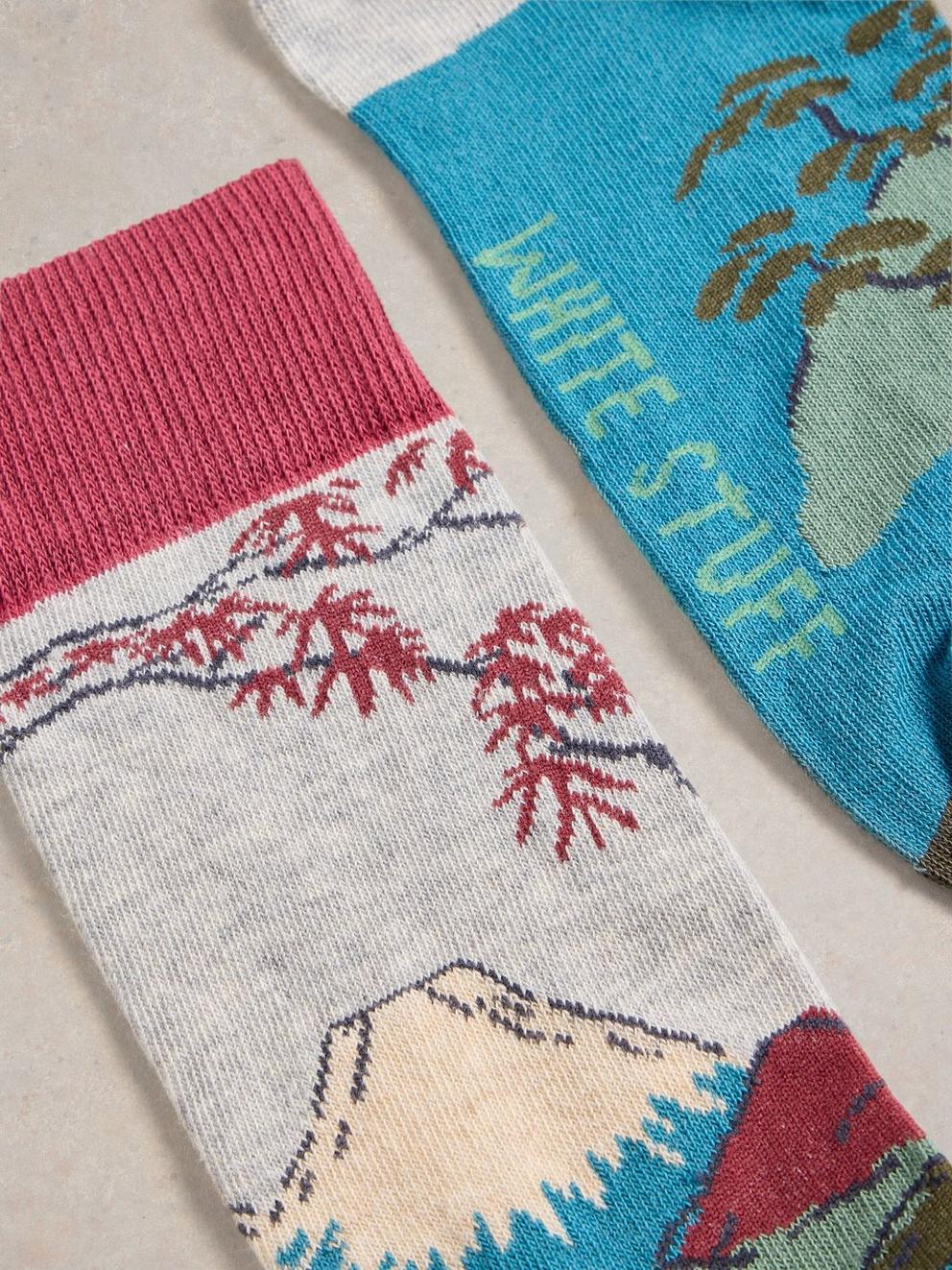 Mountain Scenic Ankle Sock