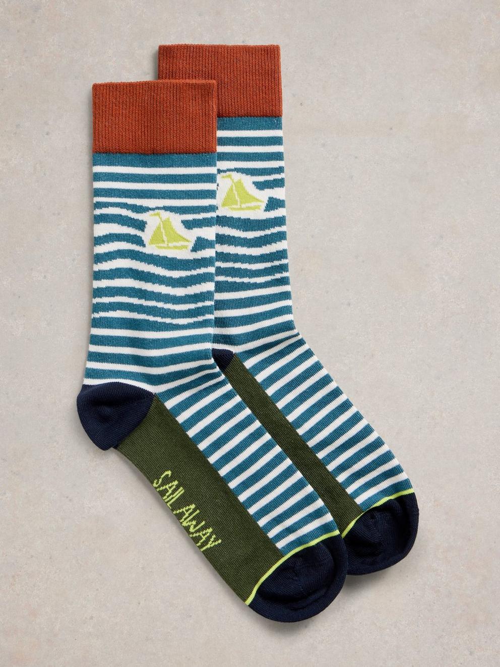 Boat Stripe Ankle Sock