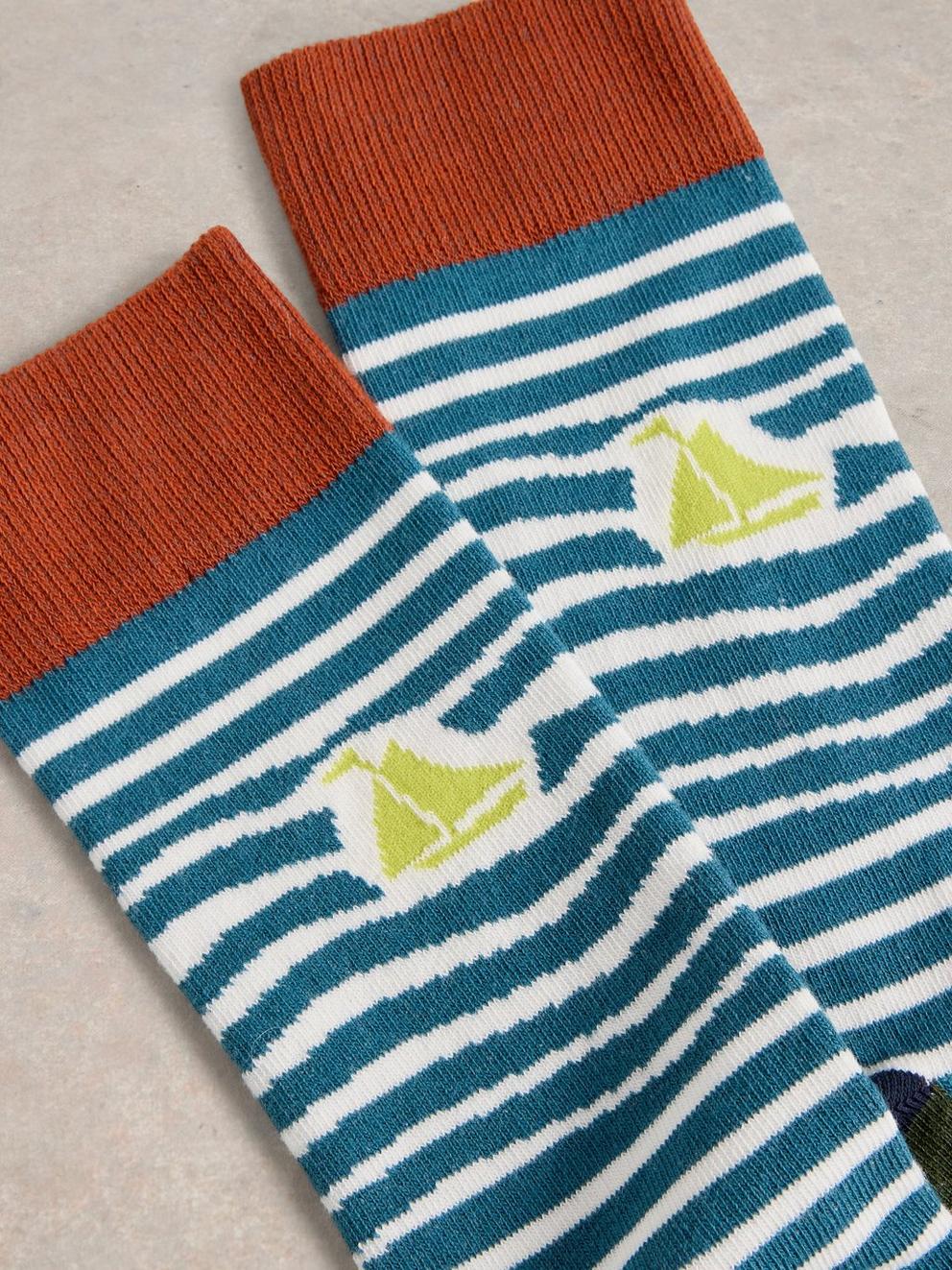 Boat Stripe Ankle Sock