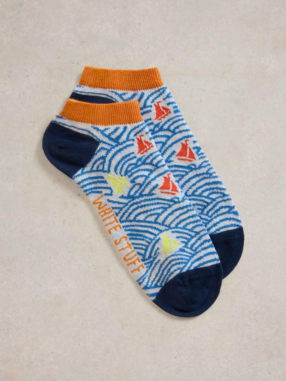 Boats on a Wave Trainer Sock