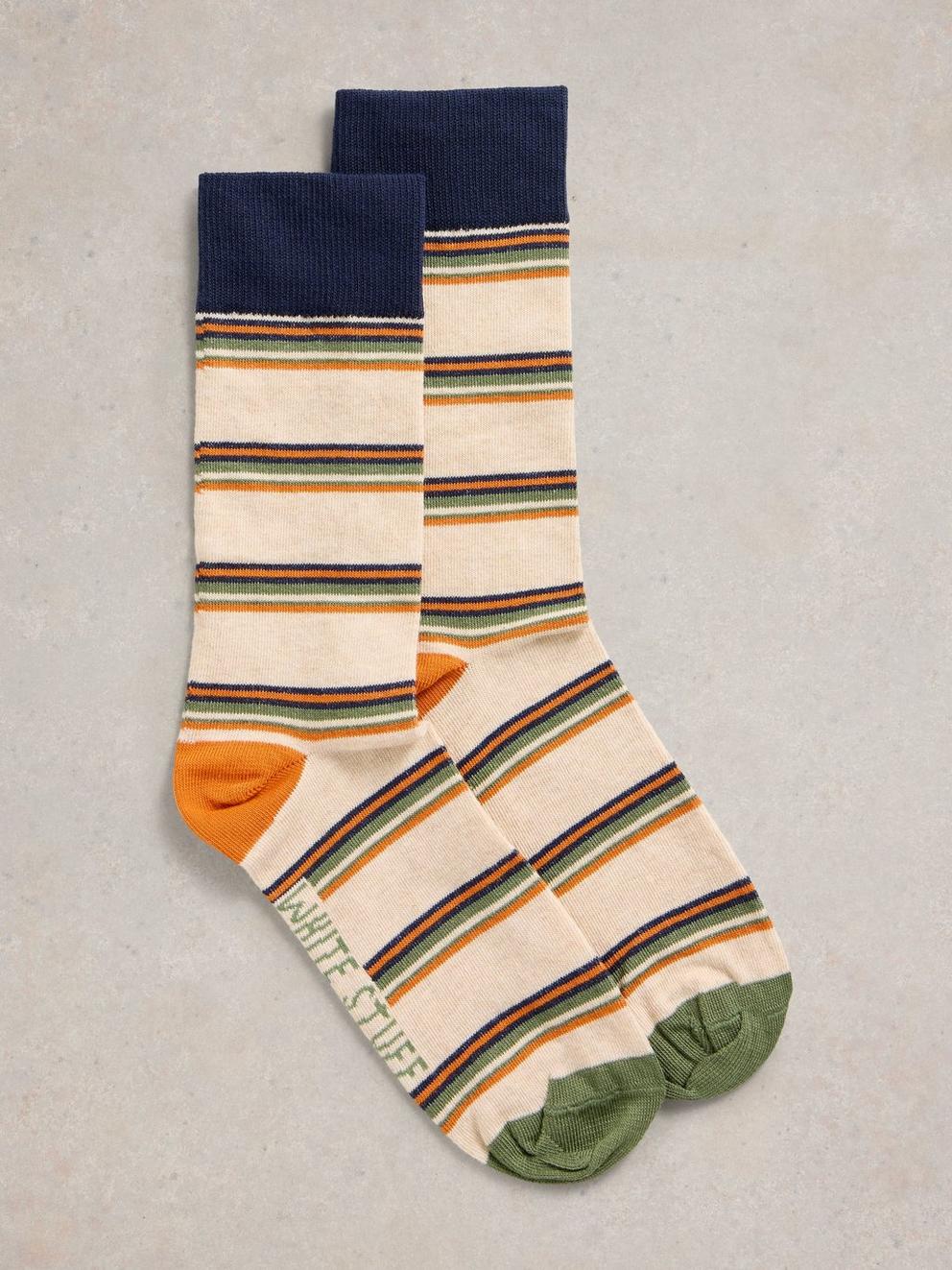 Multi Stripe Ankle Sock