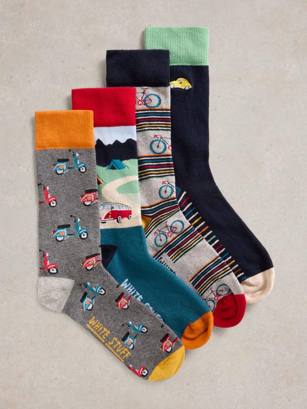 4PK Road Trip Ankle Sock