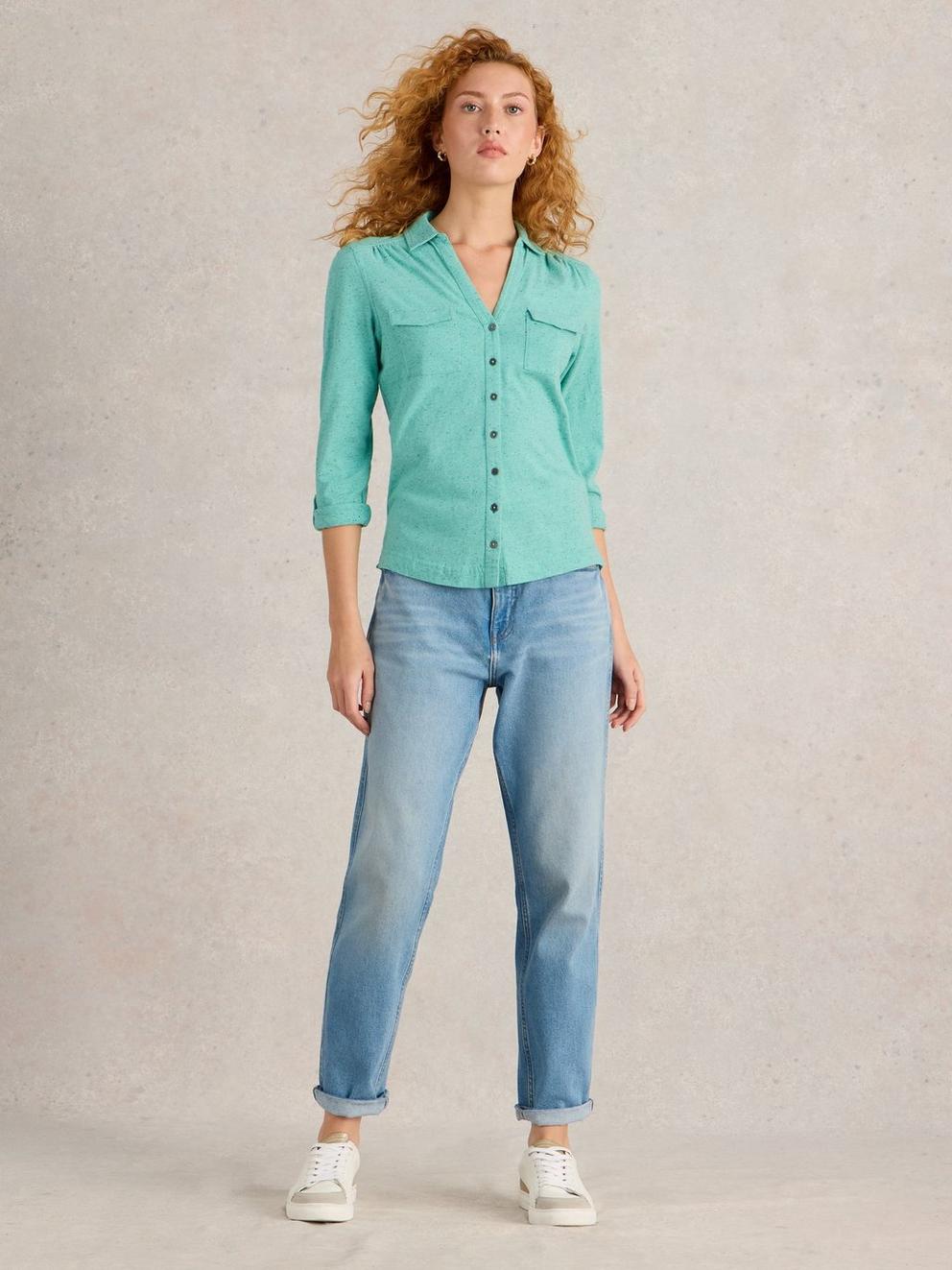 ANNIE POCKET JERSEY SHIRT