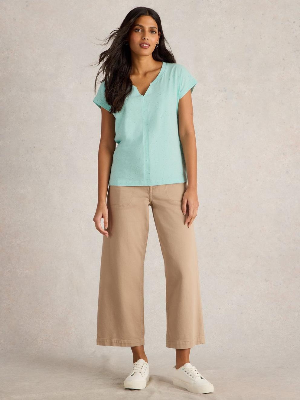 NELLY NEP NOTCH NECK TEE
