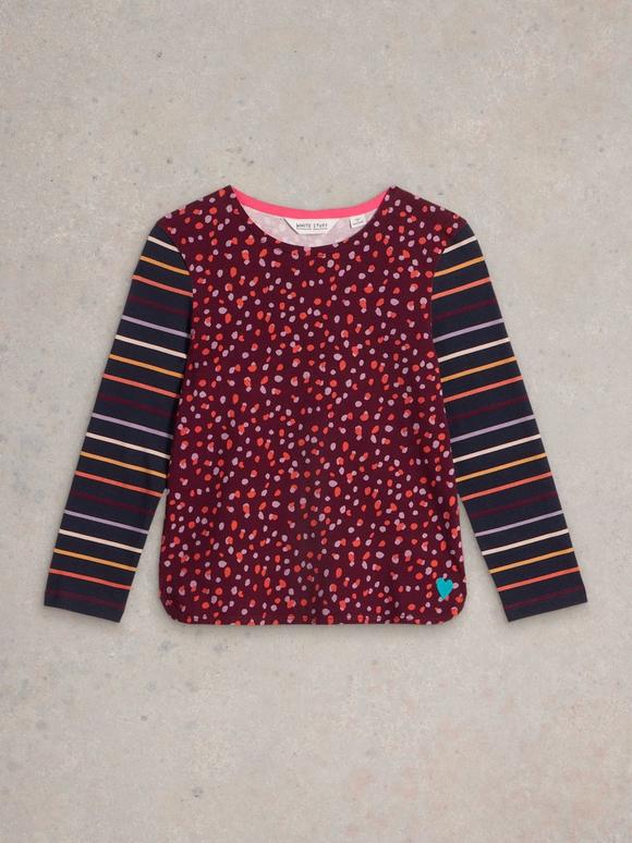 Girls Dotty Stripe Tee