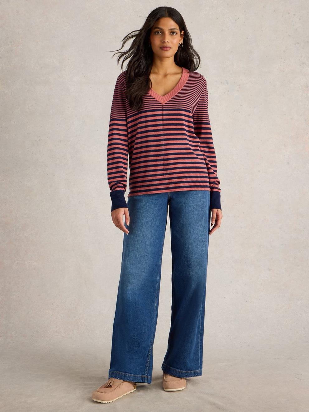 MAGGIE LONG SLEEVE V NECK JUMPER