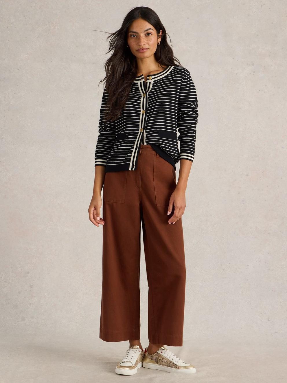 CHARLOTTE STRIPE CARDI