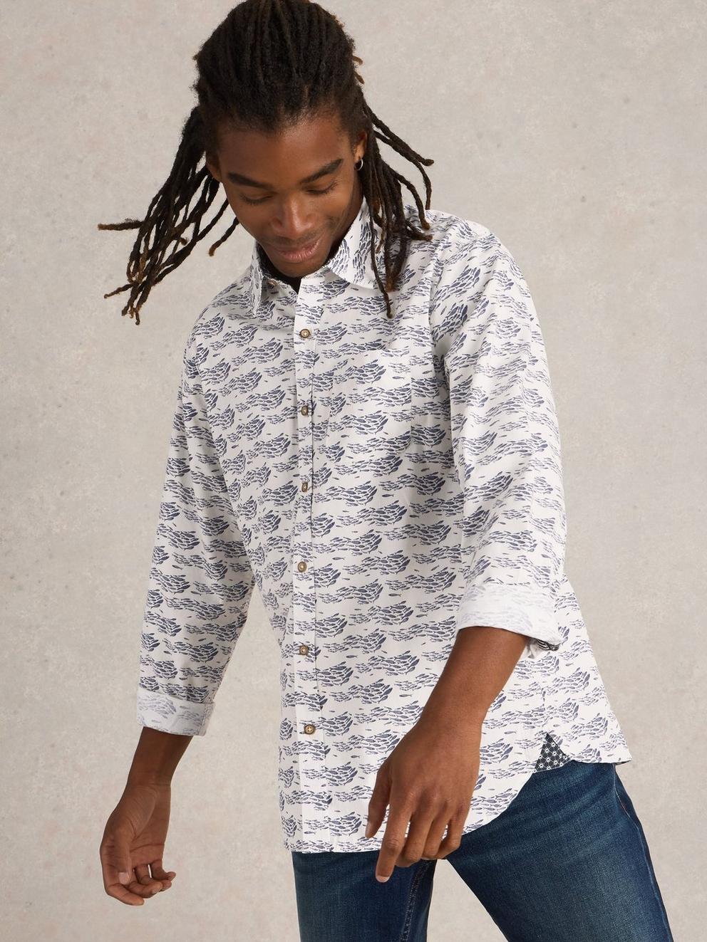 SHOAL FISH PRINTED SHIRT