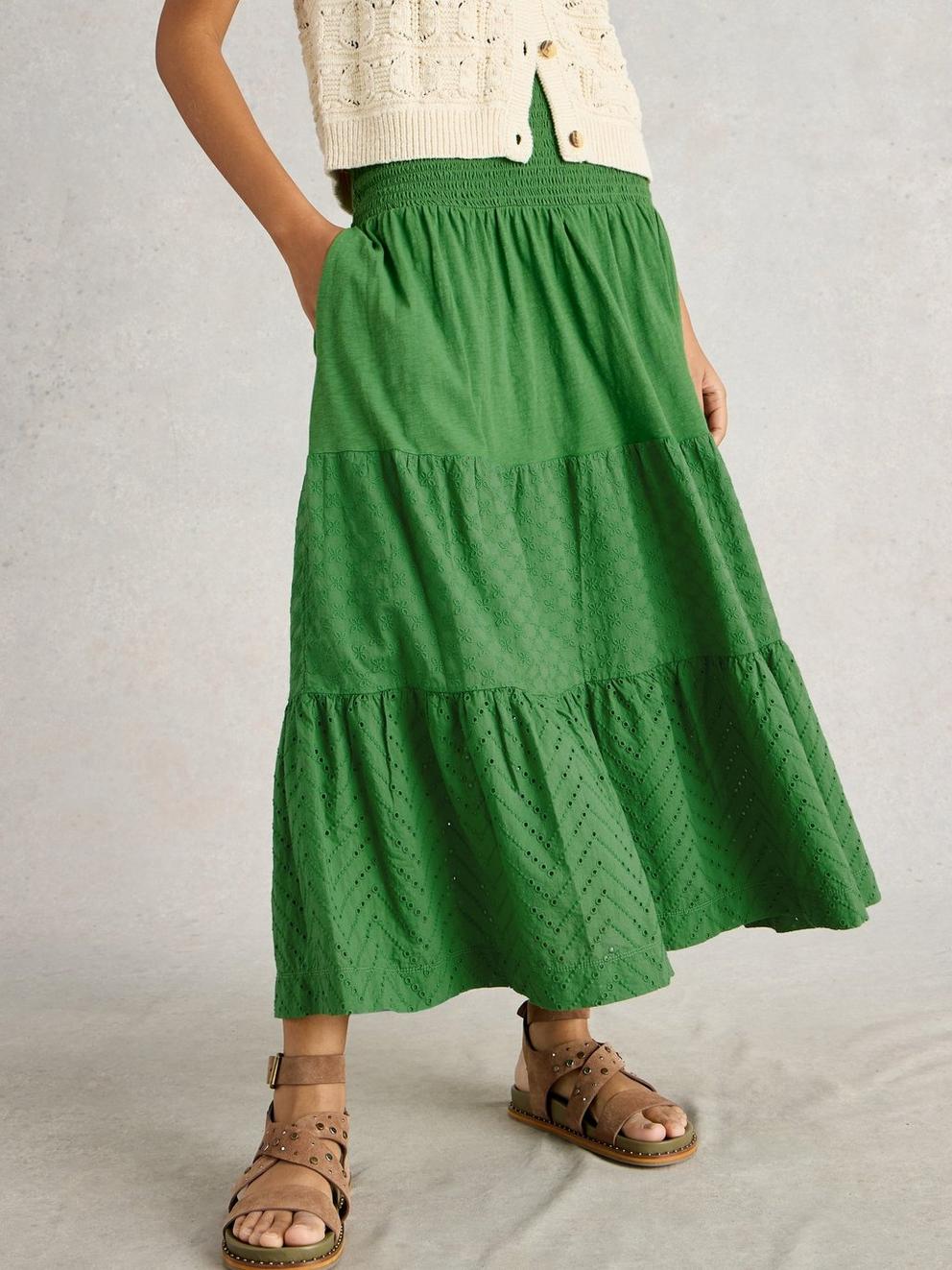 Marissa Maxi Broderie Skirt