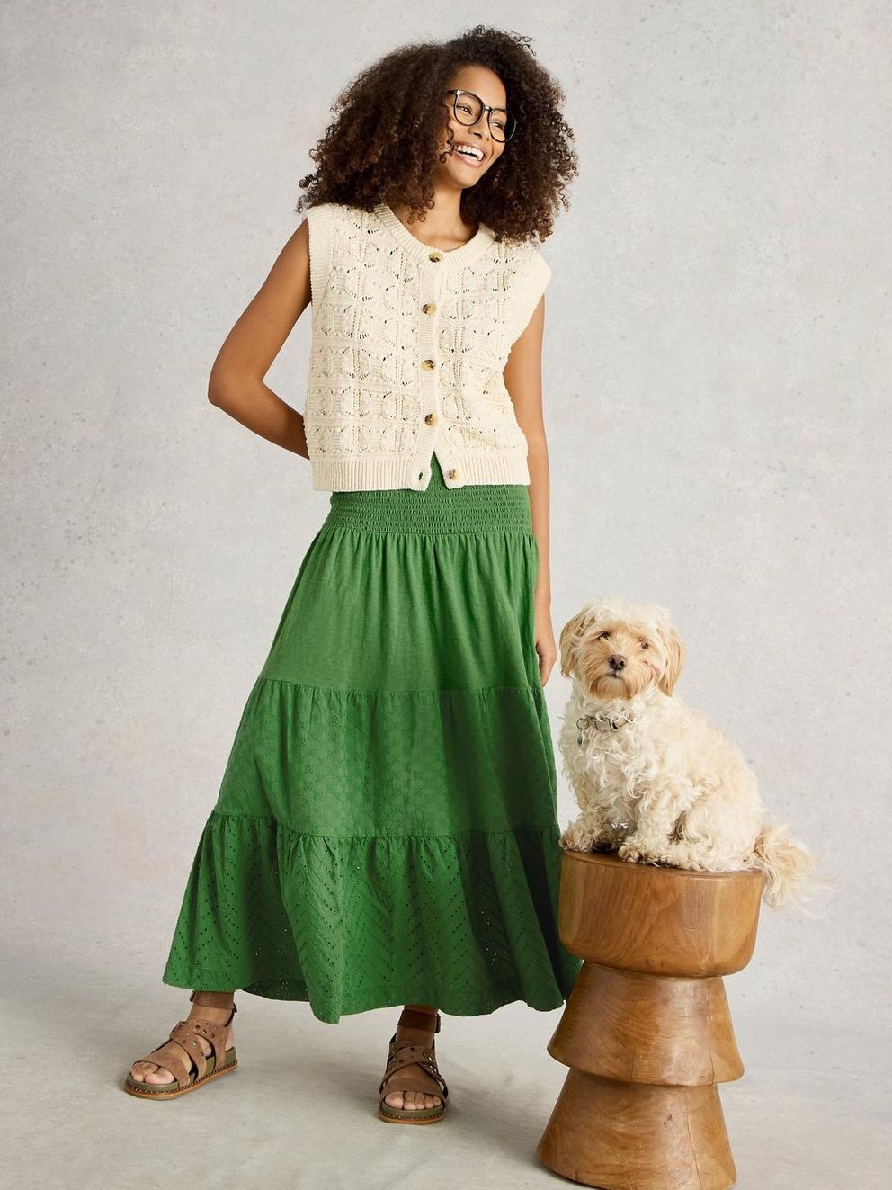 Marissa Maxi Broderie Skirt