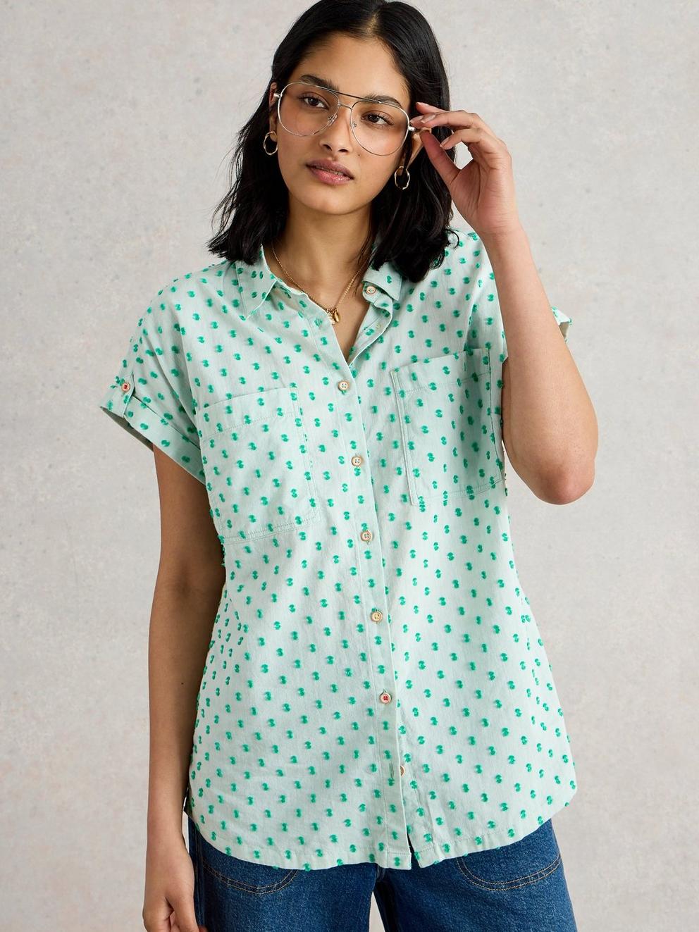 Ellie Organic Cotton Collared Shirt