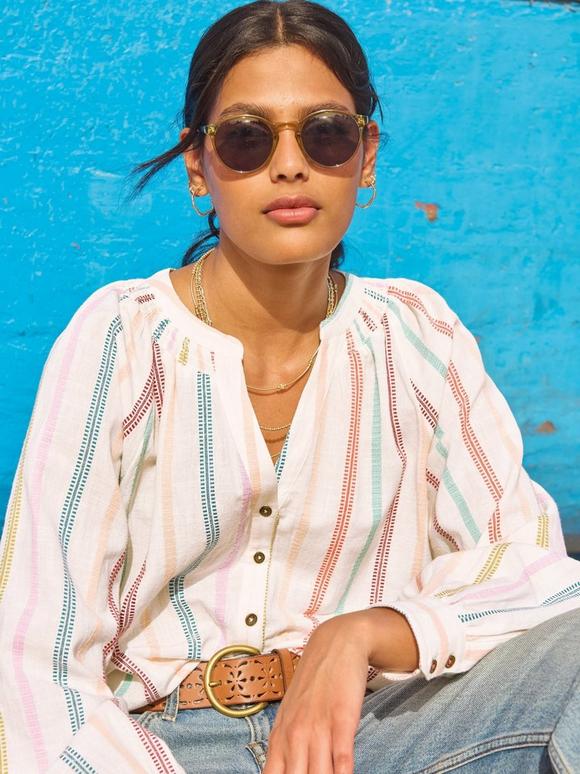 Gilly Stripe Jaquard Top
