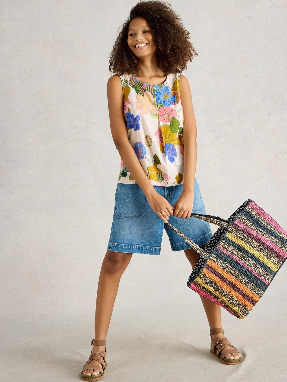 Paradise Cotton V Neck Vest