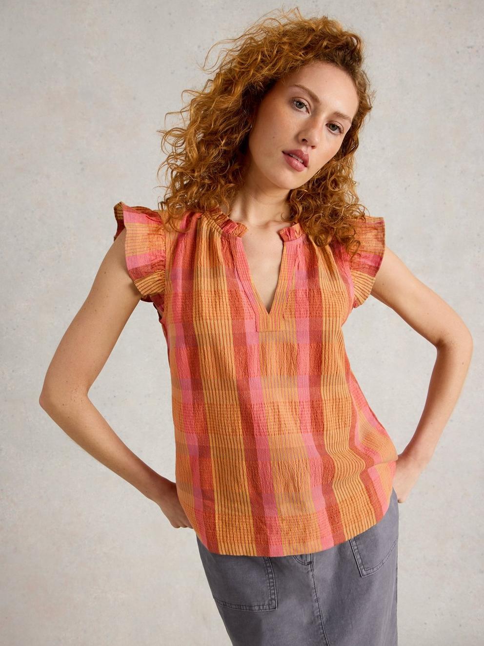 Rosie Check Cotton Vest