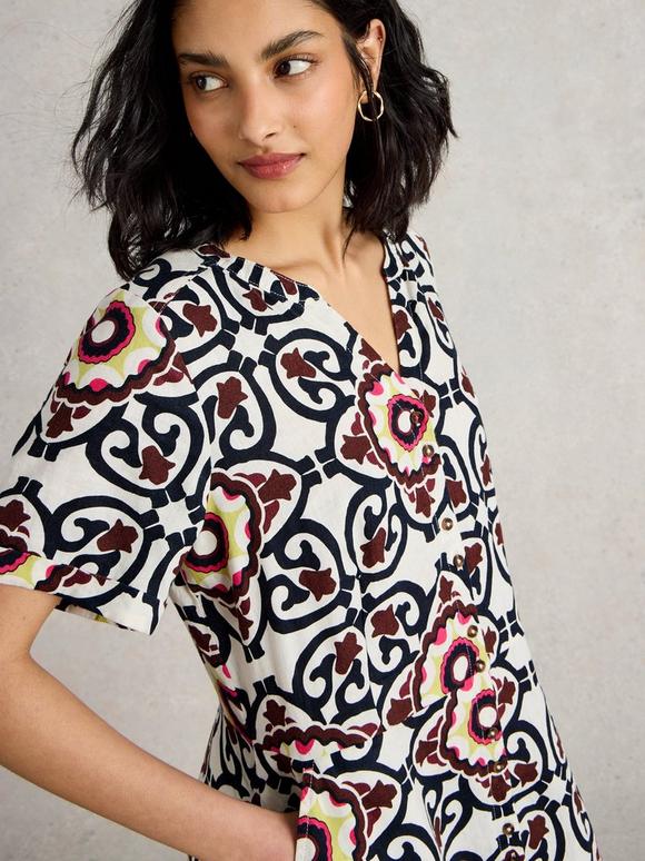 Iris Linen Midi Dress