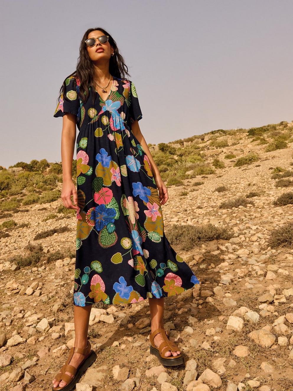 V Neck Lucy Midi Dress
