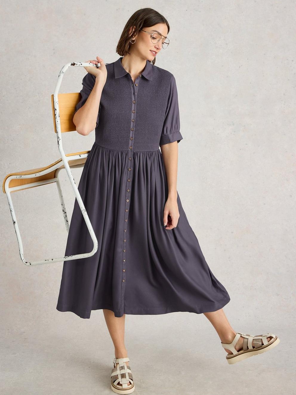 Valeria Shirred Dress