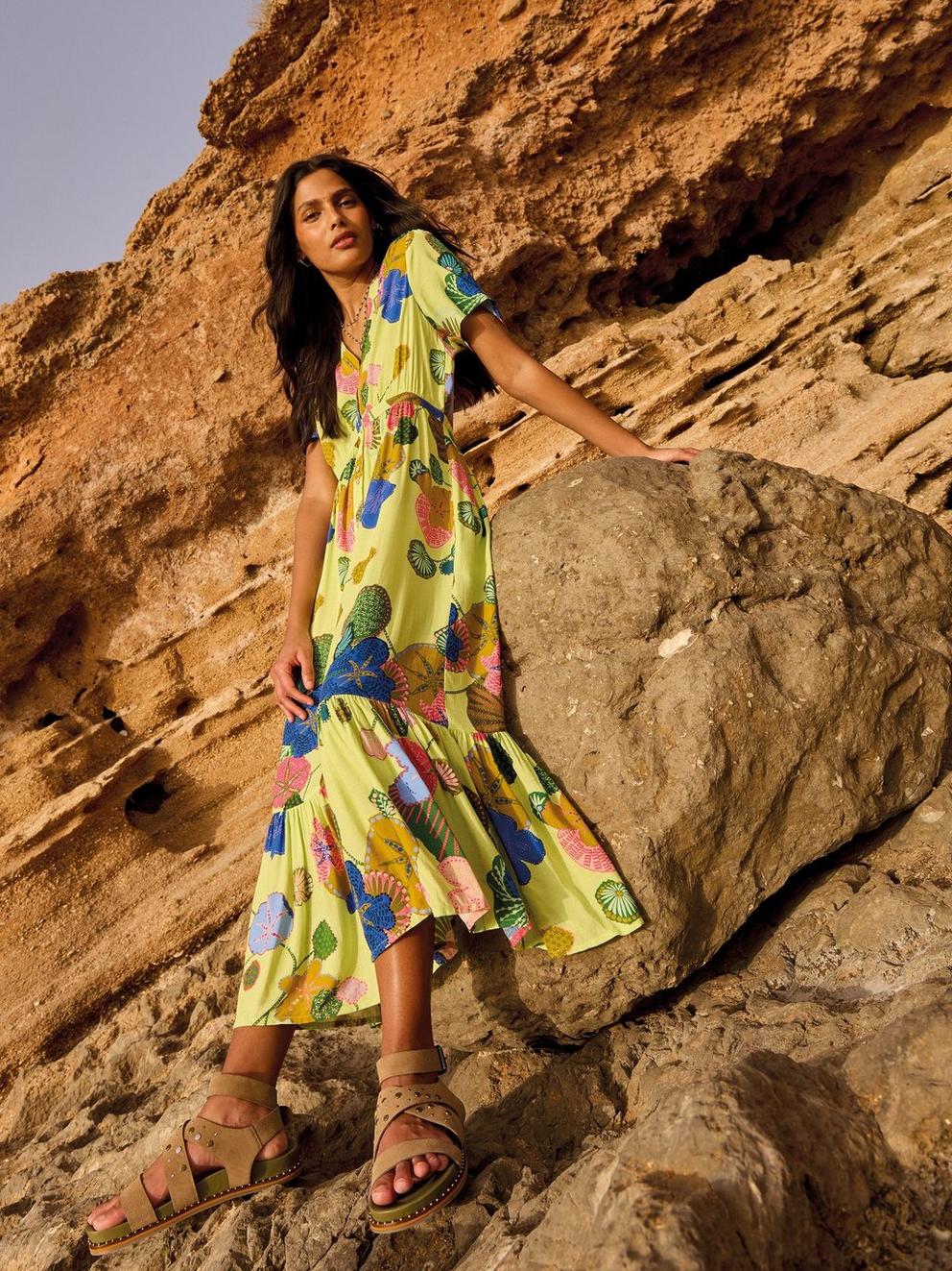 Phoebe V Neck Midi Dress