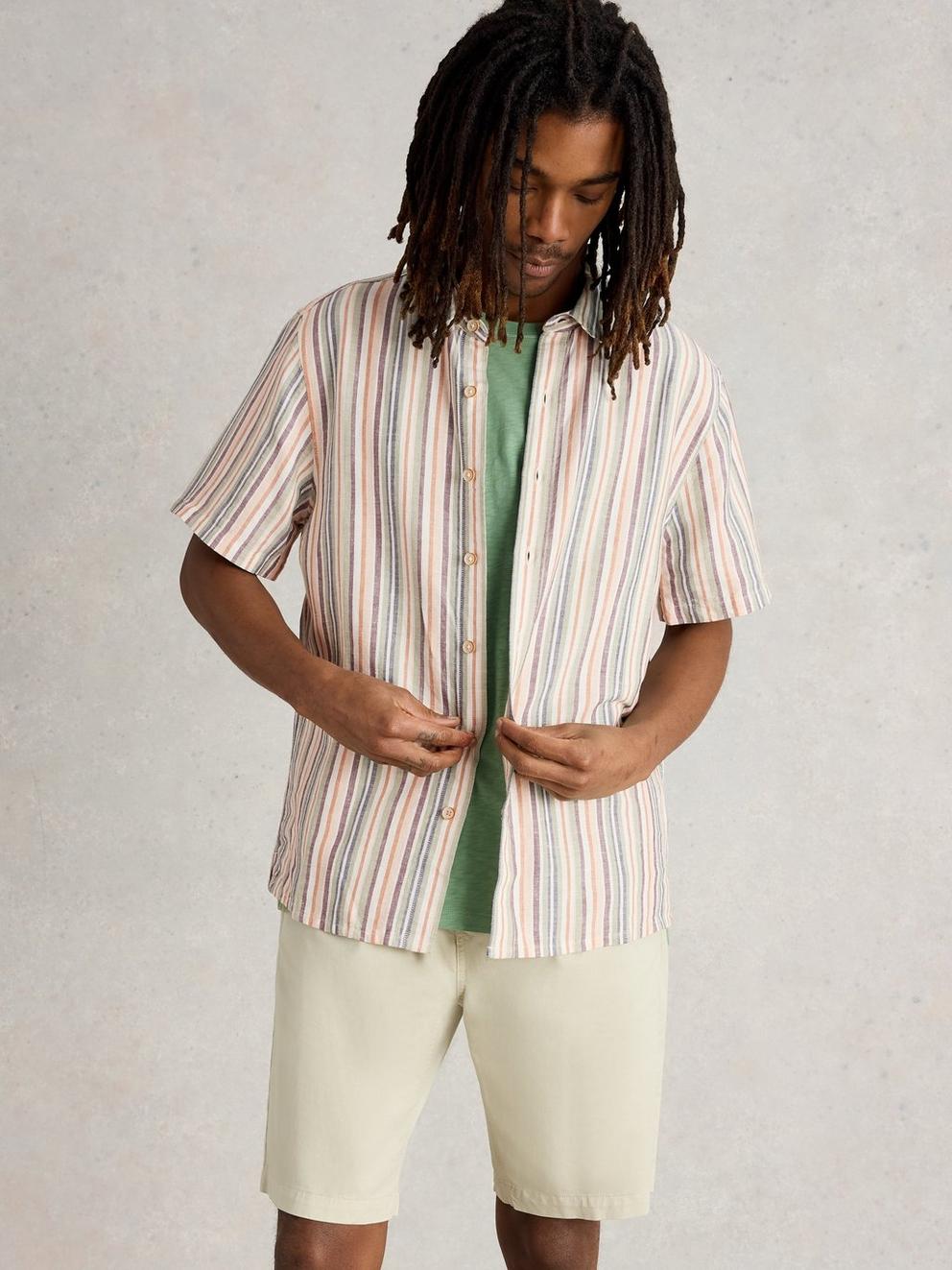 Keswick SS Stripe Linen Shirt