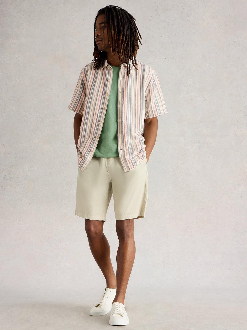 Keswick SS Stripe Linen Shirt