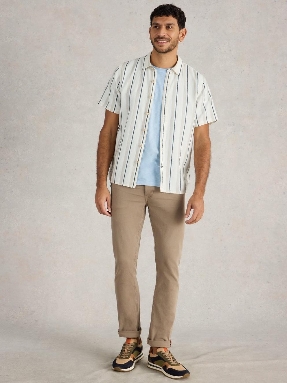 Keswick SS Stripe Linen Shirt