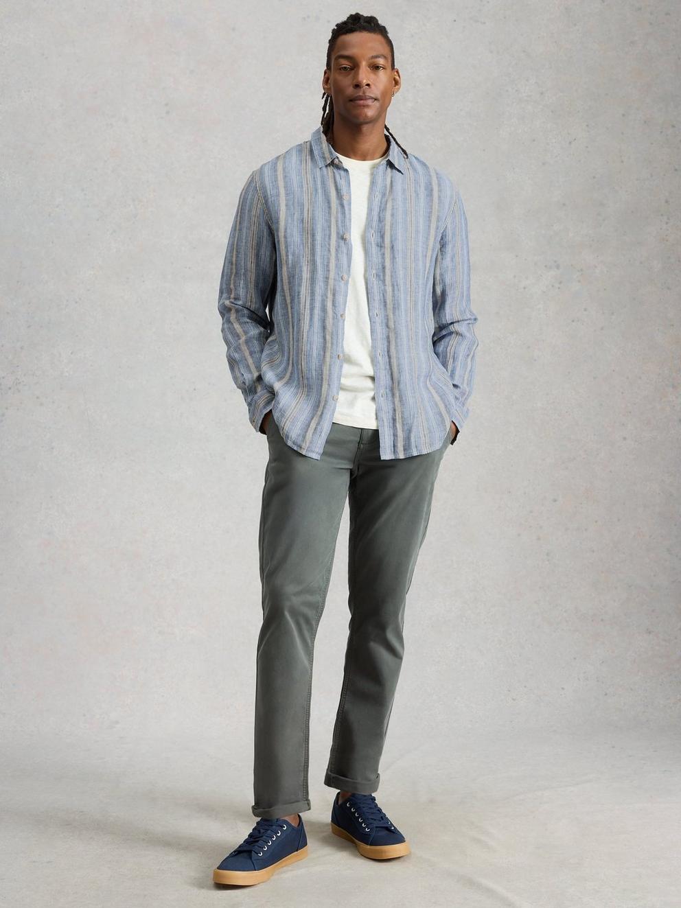 Keswick Stripe LS Linen Shirt