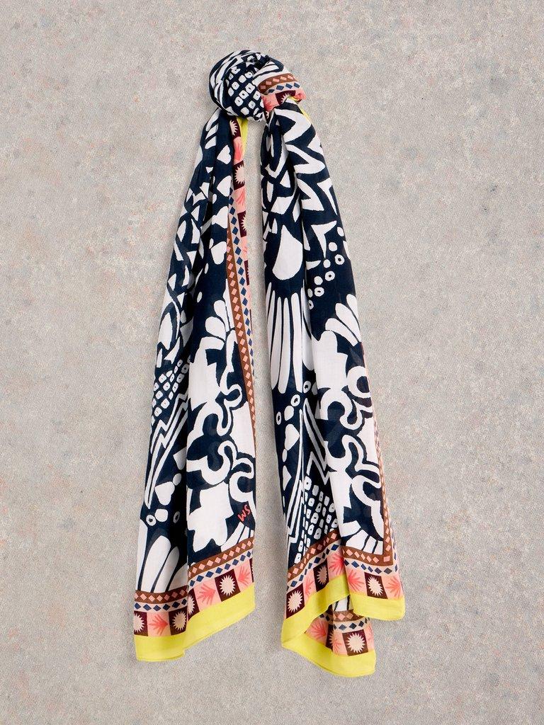 Cherry Blossom Scarf in BLUE MULTI | White Stuff