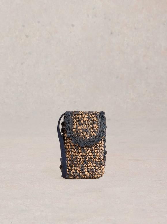 Coco Raffia Phone Bag
