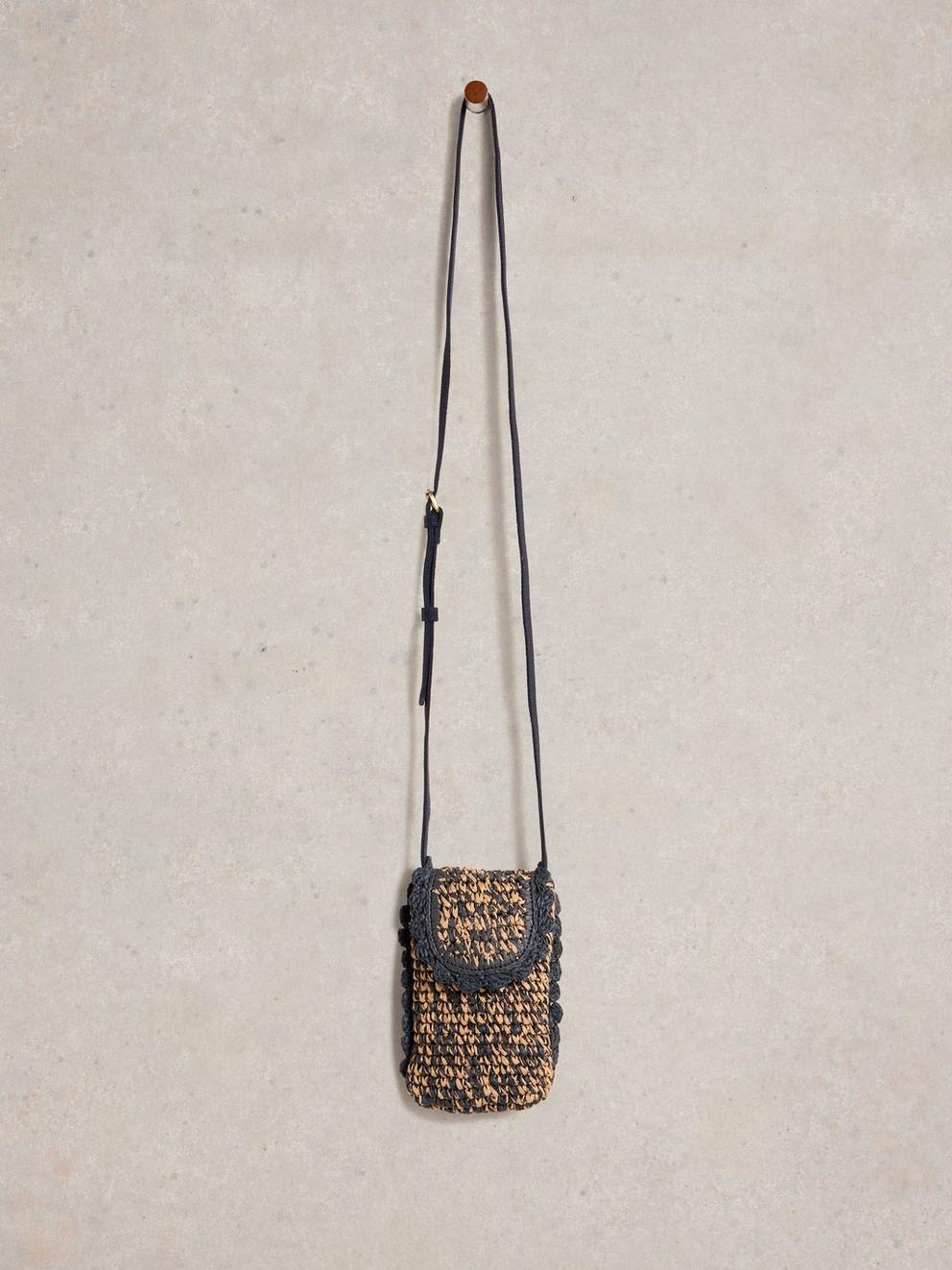 Coco Raffia Phone Bag