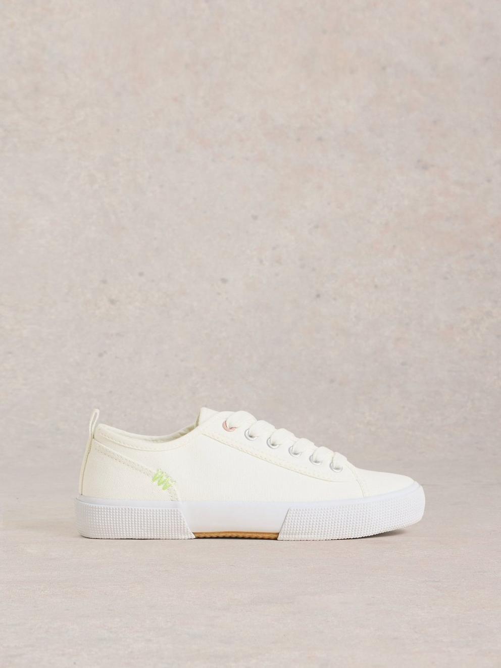 Pippa Canvas Lace Up Trainers