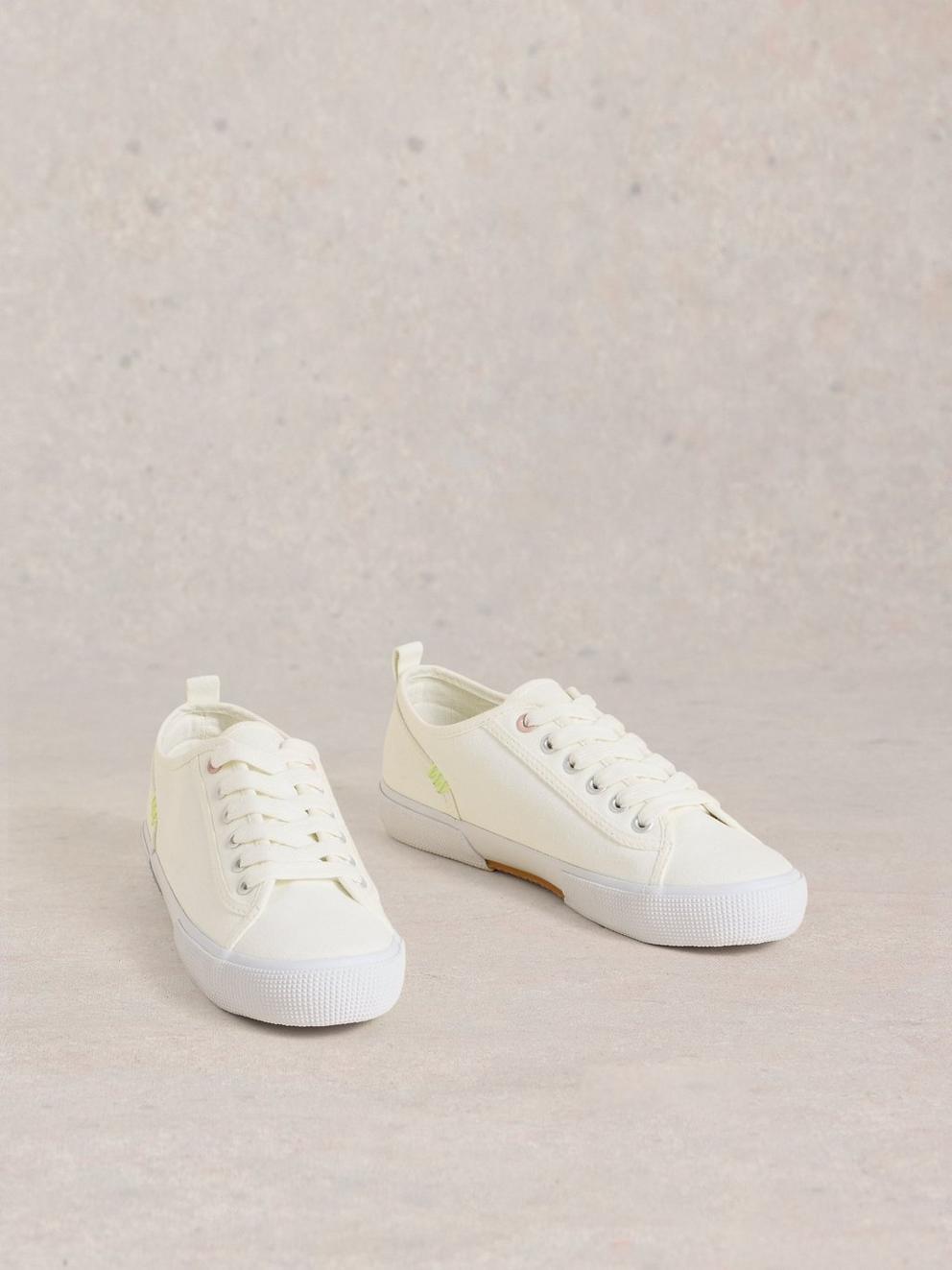 Pippa Canvas Lace Up Trainers